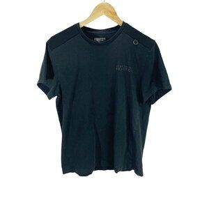Kenneth Cole Reaction Black Short Sleeved Shirt Sz L Mesh Shoulders Logo